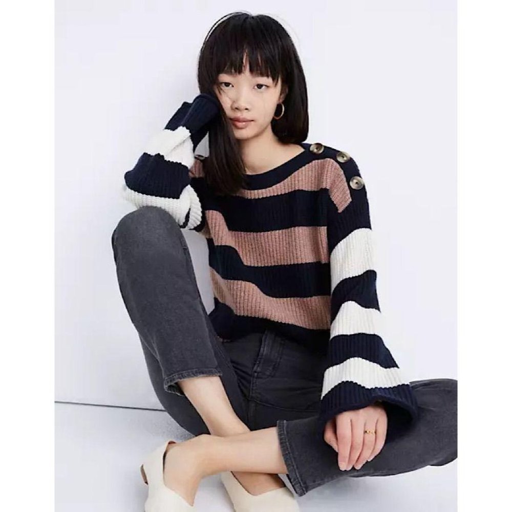 NWT Madewell Calloway Boatneck Pullover Sweater S